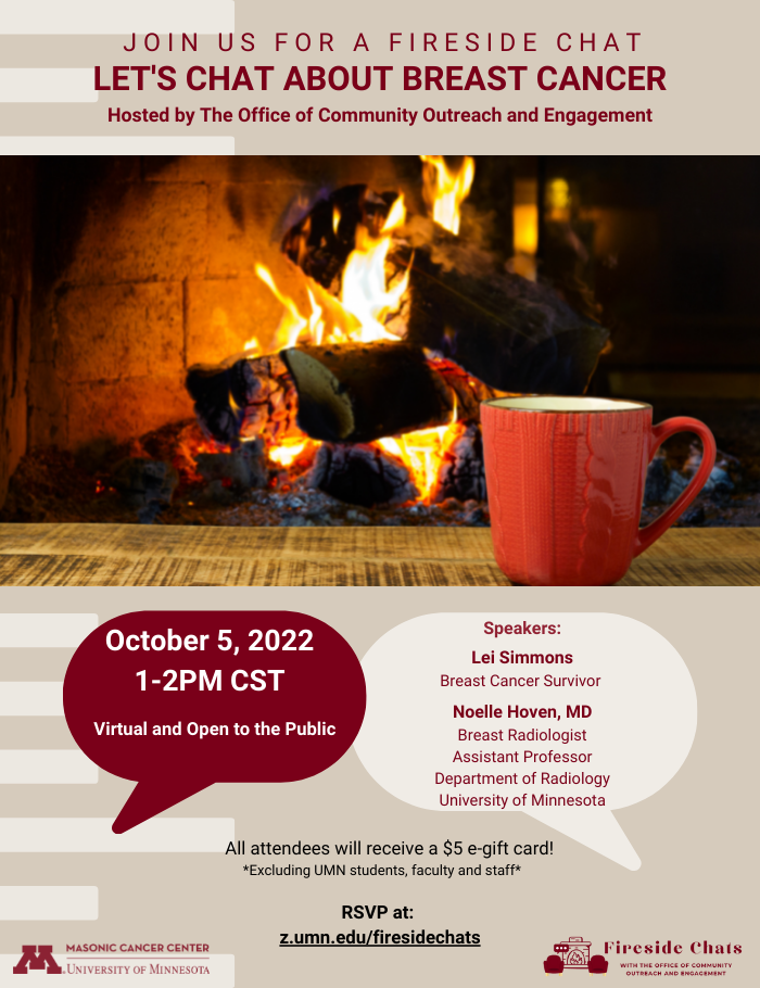 October's Fireside Chat Poster
