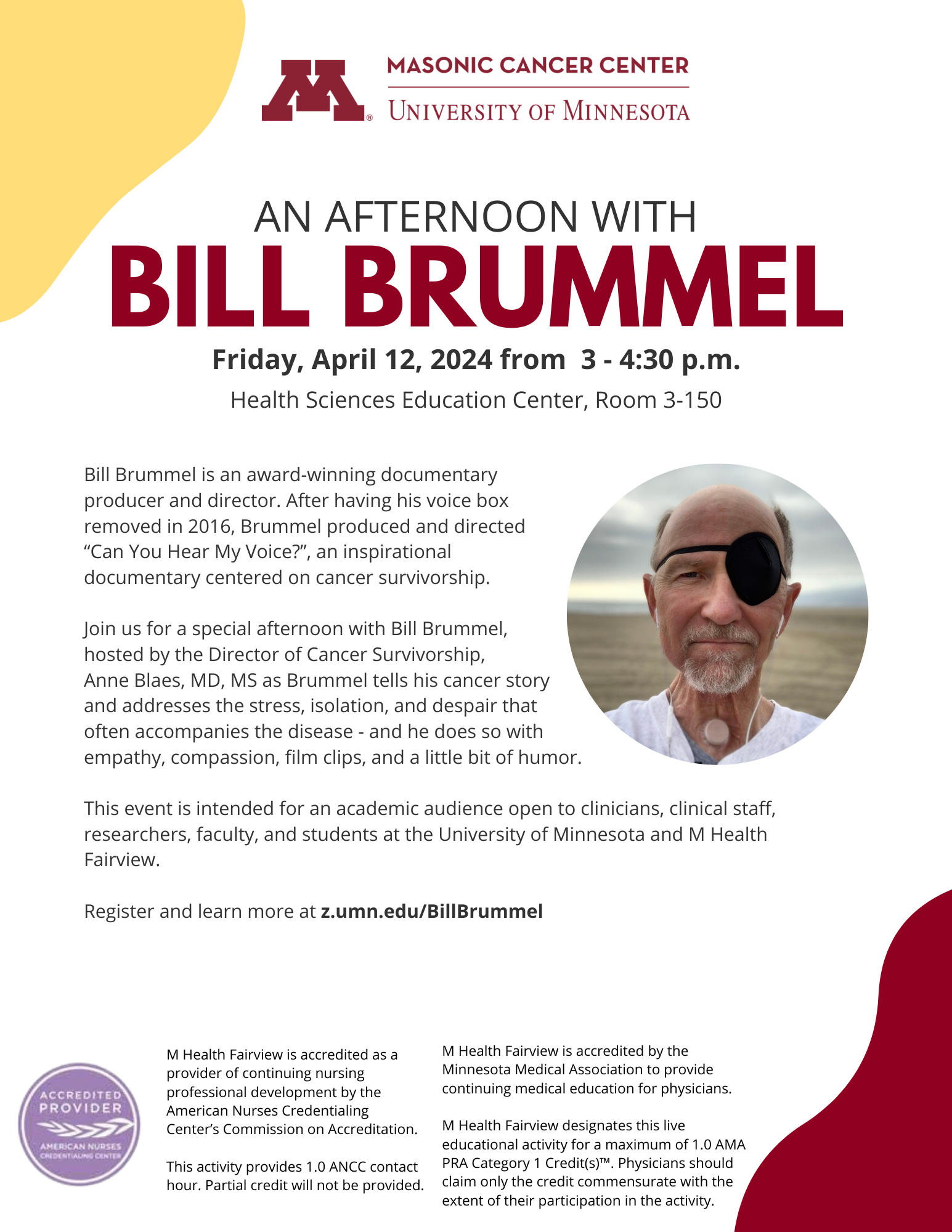 An Afternoon with Bill Brummel - Flyer