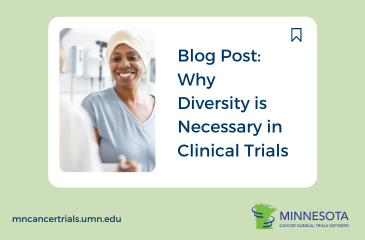 New blog post about why diversity is needed in clinical trials