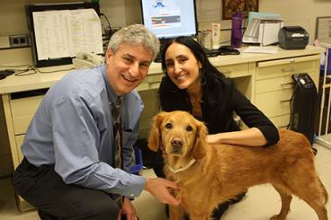 Drs. Jaime Modiano and Antonella Borgattis with patient Valky